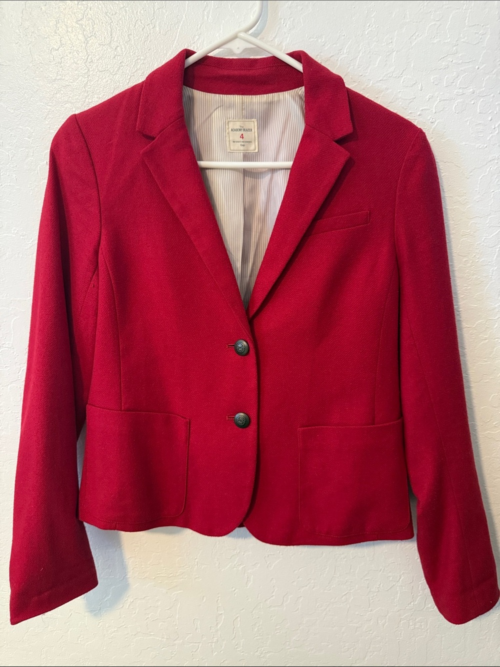 GAP Women's Red Two-Button Tailored Blazer